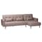 Baxton Studio Claire Contemporary Clay Fabric Upholstered Convertible Sofa Bed 245-13754-ZORO - alternate 1